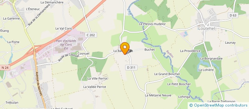 localisation de l'entreprise MONSIEUR MICHEL MORIN  GUER