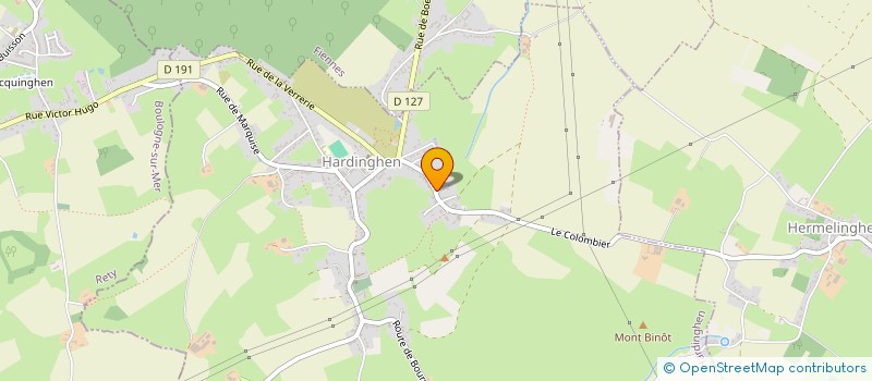 localisation de l'entreprise MONSIEUR MICHEL MORIN  HARDINGHEN