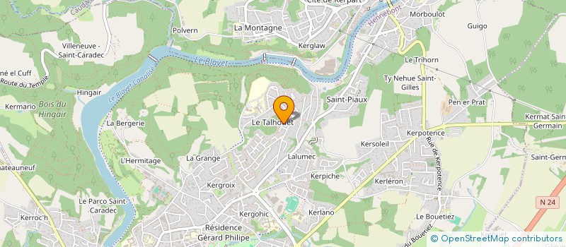 localisation de l'entreprise MONSIEUR MICHEL MOULAC  HENNEBONT