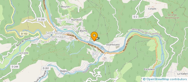 localisation de l'entreprise MONSIEUR MICHEL MOURIER  SAINT-MICHEL-DE-CHABRILLANOUX