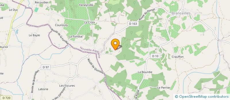 localisation de l'entreprise MONSIEUR MICHEL MOURIGAL  BRANCEILLES