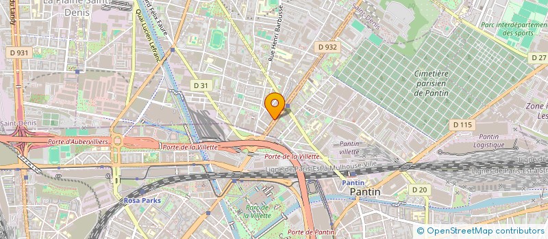 localisation de l'entreprise MONSIEUR MICHEL MULARD  AUBERVILLIERS