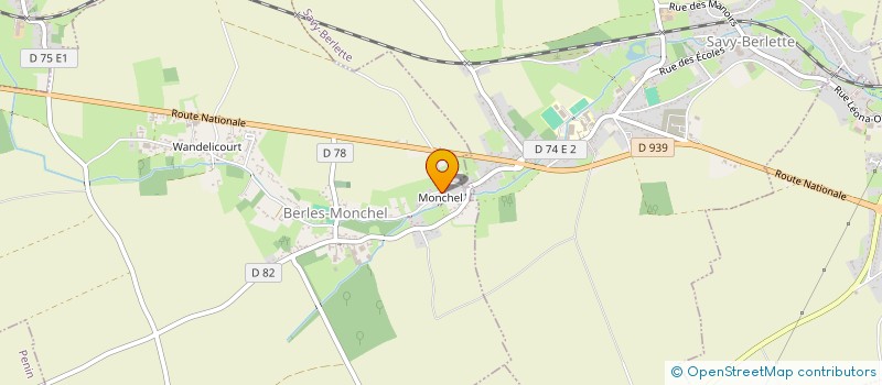 localisation de l'entreprise MONSIEUR MICHEL NARGUET  BERLES-MONCHEL