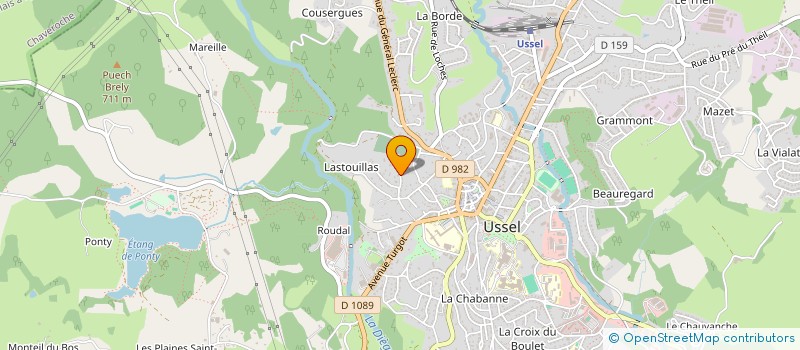 localisation de l'entreprise MONSIEUR MICHEL NEUVILLE à USSEL