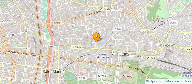localisation de l'entreprise MONSIEUR MICHEL OUDIN à VINCENNES