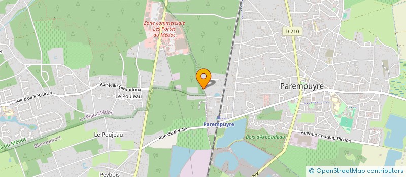 localisation de l'entreprise MONSIEUR MICHEL OURTEAU  PAREMPUYRE
