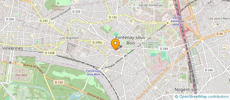 localisation de l'entreprise MONSIEUR MICHEL PAQUIER à FONTENAY-SOUS-BOIS