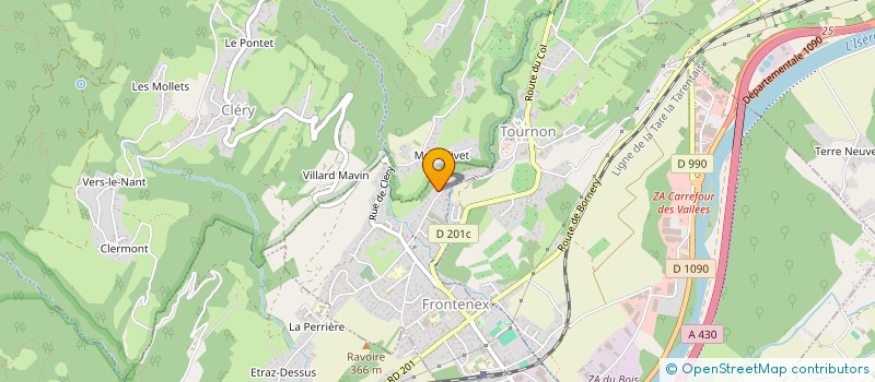 localisation de l'entreprise MONSIEUR MICHEL PAVILLET  FRONTENEX