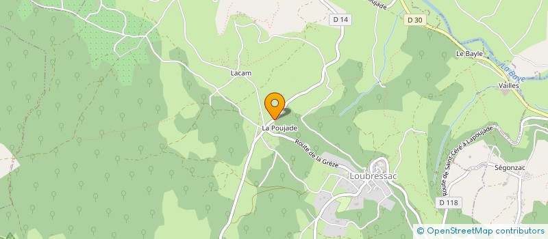 localisation de l'entreprise MONSIEUR MICHEL PEDAMOND  LOUBRESSAC