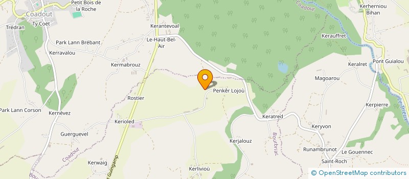 localisation de l'entreprise MONSIEUR MICHEL PEDRON  BOURBRIAC