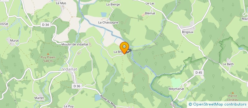 localisation de l'entreprise MONSIEUR MICHEL PEROL à VIDAILLAT