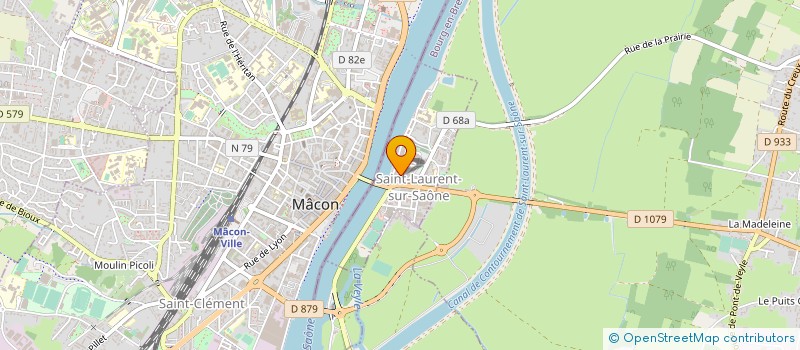 localisation de l'entreprise MONSIEUR MICHEL PERRIN  SAINT-LAURENT-SUR-SAONE