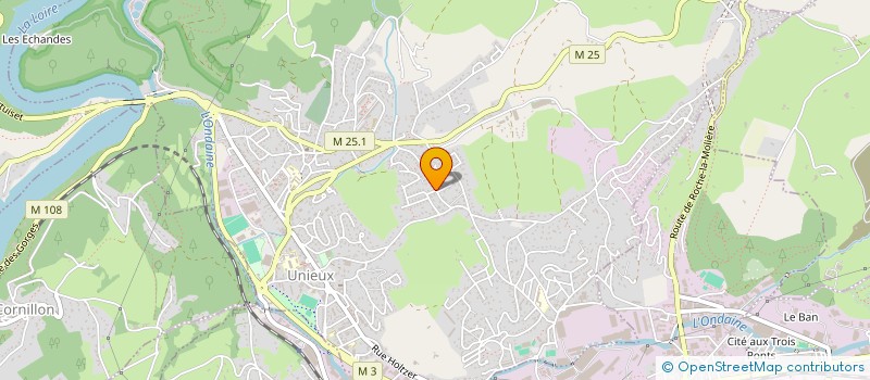 localisation de l'entreprise MONSIEUR MICHEL PERRIN  UNIEUX