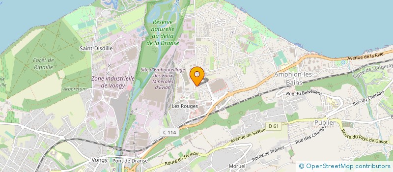 localisation de l'entreprise MONSIEUR MICHEL PERTUISET  EVIAN-LES-BAINS