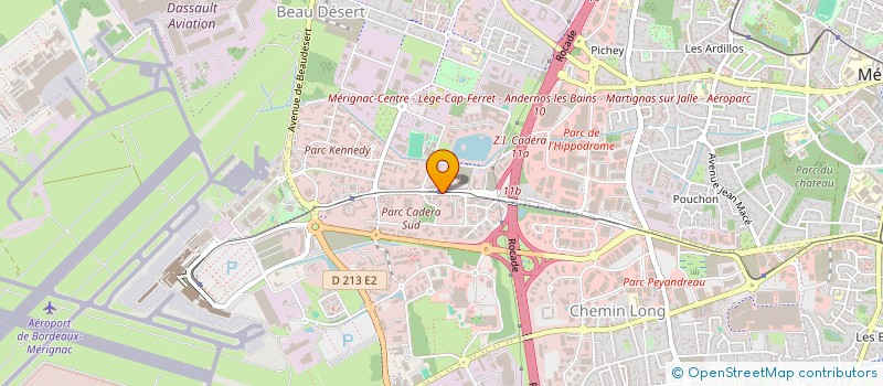 localisation de l'entreprise MONSIEUR MICHEL PETUAUD-LETANG à MERIGNAC