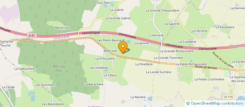 localisation de l'entreprise MONSIEUR MICHEL PIERRE  LA BRULATTE