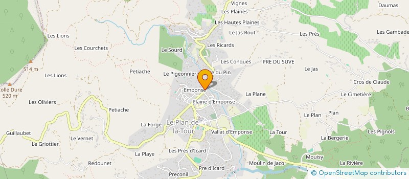 localisation de l'entreprise MONSIEUR MICHEL PIOVANT  LE PLAN-DE-LA-TOUR