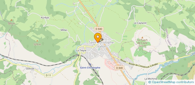 localisation de l'entreprise MONSIEUR MICHEL PISSOT  SAINT-CHRISTOPHE-VALLON