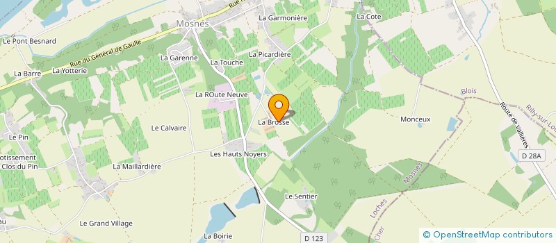 localisation de l'entreprise MONSIEUR MICHEL PLICHON  MOSNES