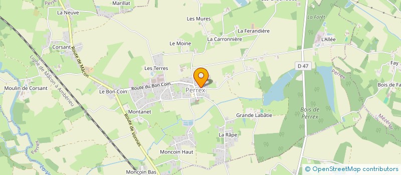 localisation de l'entreprise MONSIEUR MICHEL POCHAT-BARON à PERREX