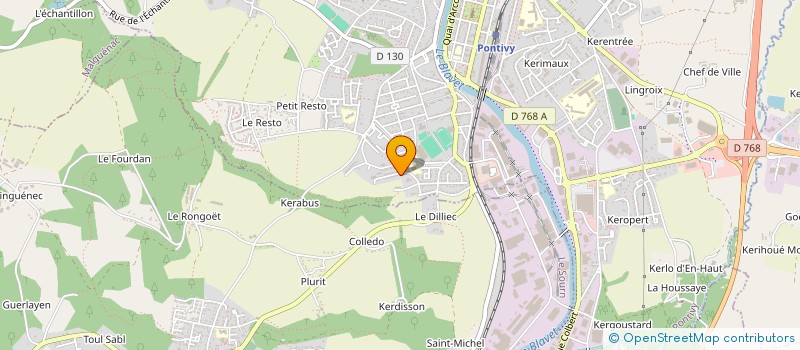 localisation de l'entreprise MONSIEUR MICHEL POILEUX  PONTIVY