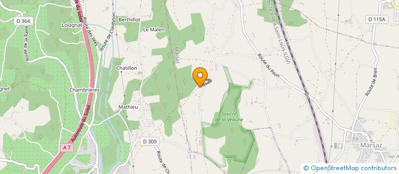 localisation de l'entreprise MONSIEUR MICHEL POMMAREL  MARSAZ