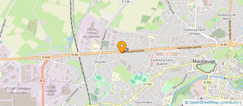 localisation de l'entreprise MONSIEUR MICHEL POTTIER à MAUBEUGE