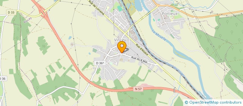 localisation de l'entreprise MONSIEUR MICHEL POTTIER  VINCEY