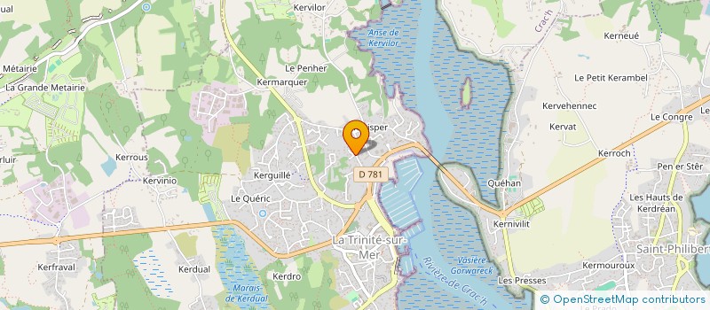 localisation de l'entreprise MONSIEUR MICHEL POULAIN  LA TRINITE-SUR-MER