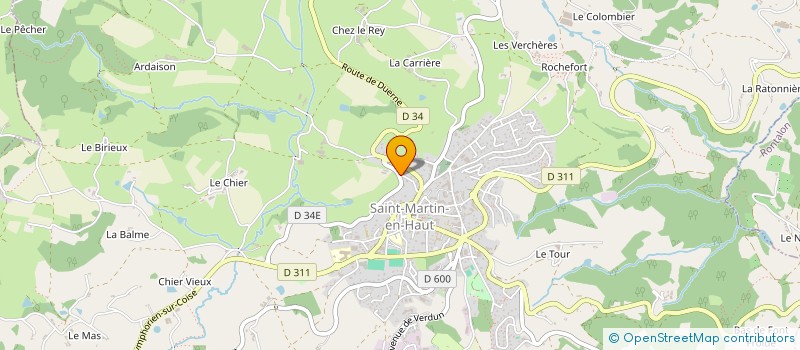 localisation de l'entreprise MONSIEUR MICHEL POYARD  SAINT-MARTIN-EN-HAUT