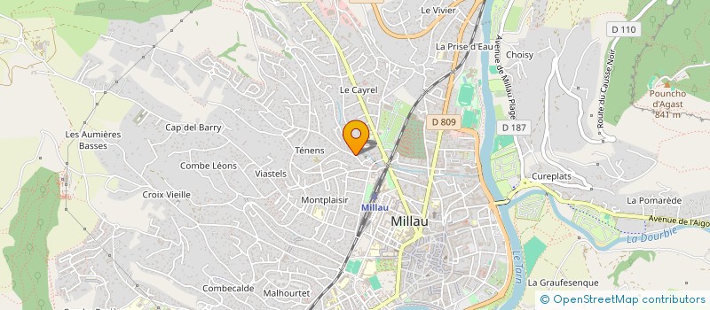 localisation de l'entreprise MONSIEUR MICHEL PRADIE  MILLAU