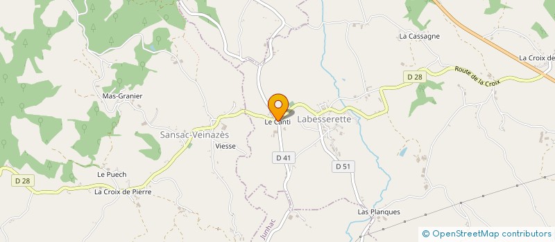 localisation de l'entreprise MONSIEUR MICHEL PUECH à LABESSERETTE