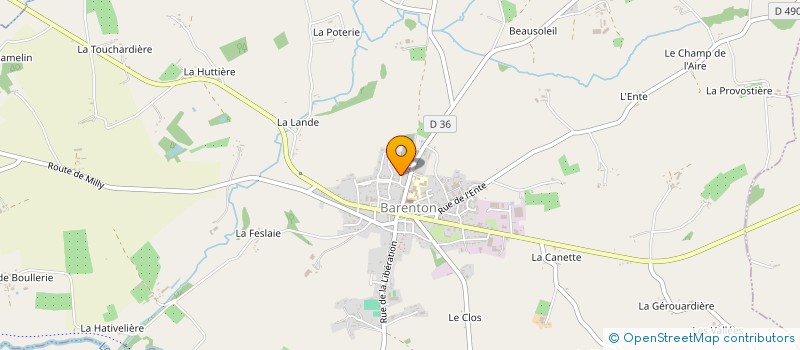 localisation de l'entreprise MONSIEUR MICHEL QUENTIN  BARENTON