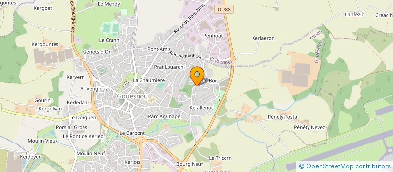 localisation de l'entreprise MONSIEUR MICHEL RAGUENES  GOUESNOU