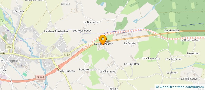 localisation de l'entreprise MONSIEUR MICHEL RECOURSE  MERDRIGNAC