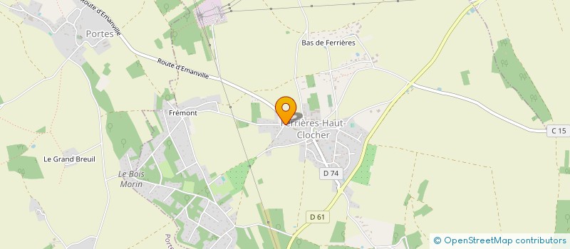 localisation de l'entreprise MONSIEUR MICHEL REGNIER  FERRIERES-HAUT-CLOCHER