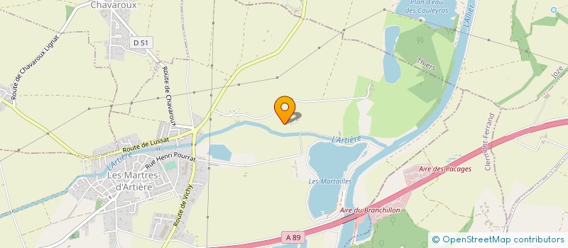 localisation de l'entreprise MONSIEUR MICHEL ROBERT  LES MARTRES D'ARTIERE