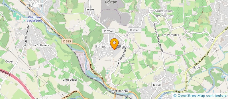 localisation de l'entreprise MONSIEUR MICHEL RONY  BELMONT-D'AZERGUES