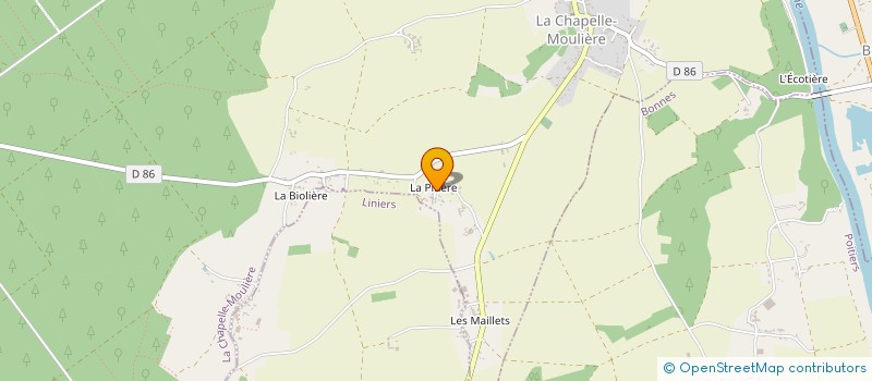 localisation de l'entreprise MONSIEUR MICHEL ROQUET  LA CHAPELLE-MOULIERE