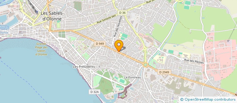 localisation de l'entreprise MONSIEUR MICHEL ROSSIGNEUX à LES SABLES-D'OLONNE