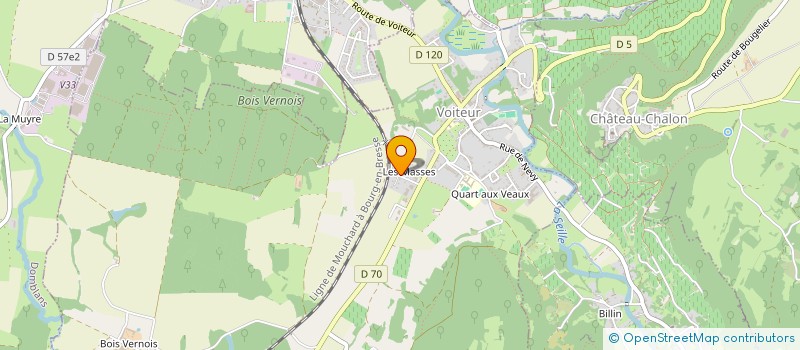 localisation de l'entreprise MONSIEUR MICHEL ROUBEY  VOITEUR