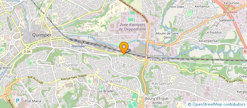 localisation de l'entreprise MONSIEUR MICHEL ROULIN  QUIMPER