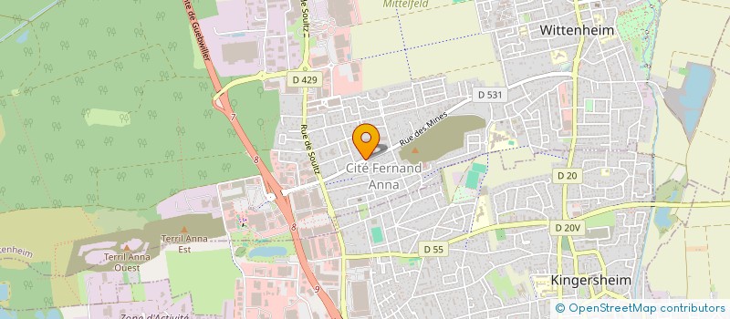 localisation de l'entreprise MONSIEUR MICHEL ROUX  WITTENHEIM