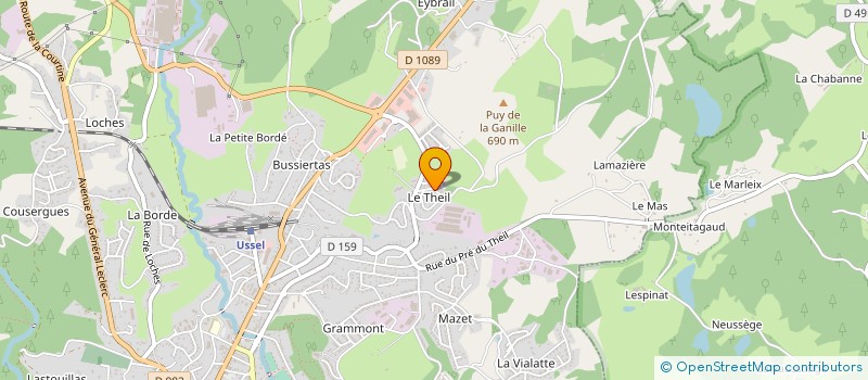 localisation de l'entreprise MONSIEUR MICHEL SALAGNAC  USSEL