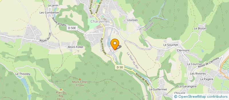 localisation de l'entreprise MONSIEUR MICHEL SARRAILLON  CHARAVINES