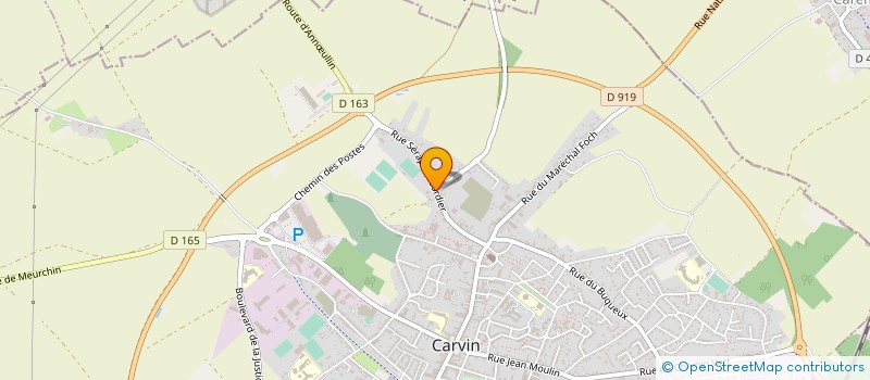 localisation de l'entreprise MONSIEUR MICHEL SAUVAGE  CARVIN