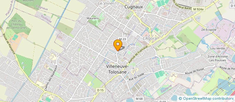 localisation de l'entreprise MONSIEUR MICHEL SENTENAC à VILLENEUVE-TOLOSANE
