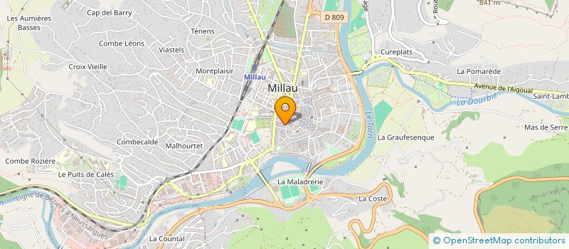 localisation de l'entreprise MONSIEUR MICHEL SOULAGES à MILLAU
