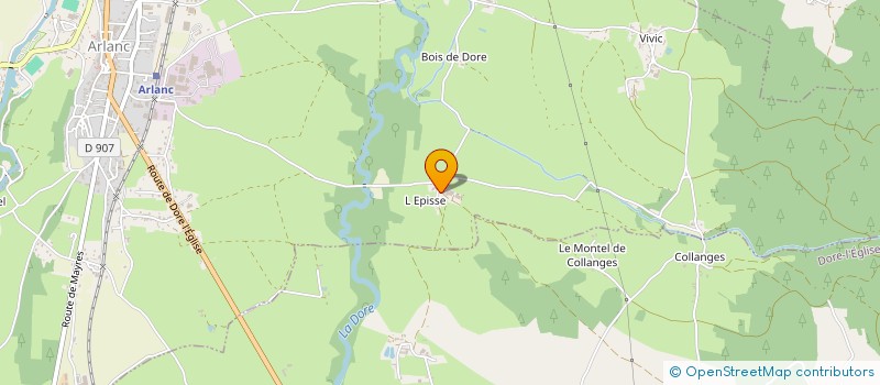 localisation de l'entreprise MONSIEUR MICHEL SOULIER à ARLANC