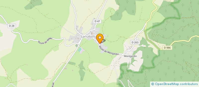 localisation de l'entreprise MONSIEUR MICHEL TEISSIER  LANUEJOLS